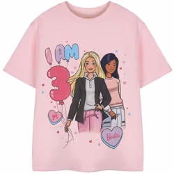 Barbie - T-shirt - Fille (Rose)