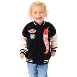 Hot Wheels - Blouson aviateur TURBO CHARGED - Garçon (Noir / Blanc)