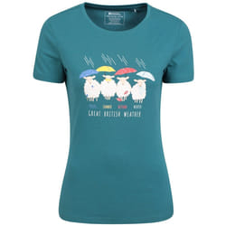 Mountain Warehouse - T-shirt GREAT BRITISH WEATHER - Femme (Bleu sarcelle)