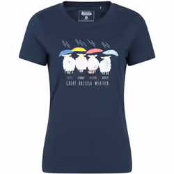 Mountain Warehouse - T-shirt GREAT BRITISH WEATHER - Femme (Bleu marine)