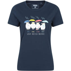 Mountain Warehouse - T-shirt GREAT BRITISH WEATHER - Femme (Bleu marine)