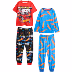 Hot Wheels - Ensemble de pyjama long BUILT FOR SPEED - Garçon (Multicolore)