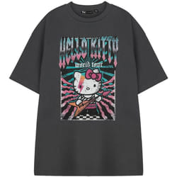 Hello Kitty - T-shirt WORLD TOUR - Femme (Gris)