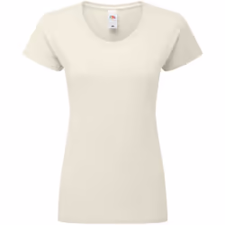 Fruit of the Loom - T-shirt ICONIC - Femme (Beige pâle)