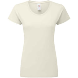 Fruit of the Loom - T-shirt ICONIC - Femme (Beige pâle)