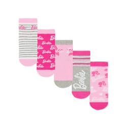 Barbie - Ensemble Chaussettes - Fille (Rose / Blanc / Gris)