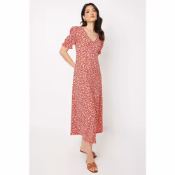 Dorothy Perkins - Robe mi-longue - Femme (Rouge)