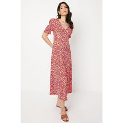 Dorothy Perkins - Robe mi-longue - Femme (Rouge)