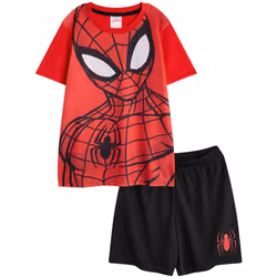 Spider-Man - Ensemble de pyjama court - Garçon (Rouge / Noir)