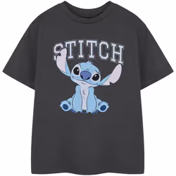 Lilo & Stitch - T-shirt COLLEGE - Fille (Charbon)