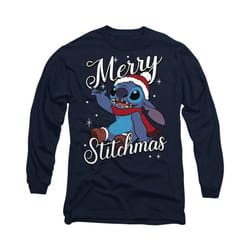 Lilo & Stitch - T-shirt MERRY STITCHMAS - Adulte (Bleu marine)