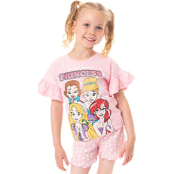 Disney Princess - Ensemble de pyjama court - Fille (Rose)