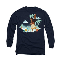 Moana - T-shirt FLAT ISLAND - Adulte (Bleu marine)