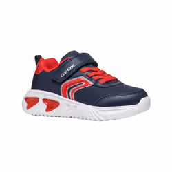 Geox - Baskets ASSISTER B.C - Garçon (Bleu marine / Rouge)