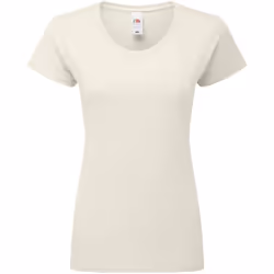 Fruit of the Loom - T-shirt ICONIC - Femme (Beige pâle)