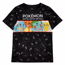 Pokemon - T-shirt Manches courtes - Garçon (Noir)