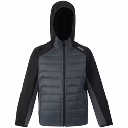 Regatta - Veste hybride KIELDER - Enfant (Noir / Gris phoque)