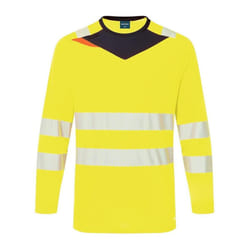 Portwest - T-shirt manches longues DX4 - Homme (Jaune / Noir)