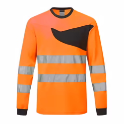 Portwest - T-shirt manches longues PW2 - Homme (Orange / Noir)