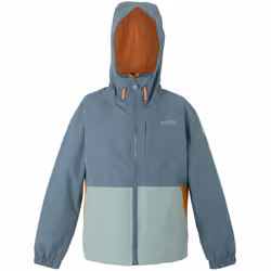 Regatta - Veste imperméable HANLEIGH - Enfant (Gris orageux / Glacier / Orange sombre)