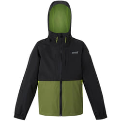 Regatta - Veste imperméable HANLEIGH - Enfant (Noir / Vert néphrite / Vert clair)