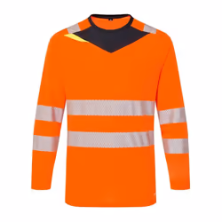 Portwest - T-shirt Manches longues DX4 - Homme (Orange / Noir)