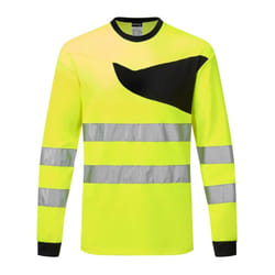 Portwest - T-shirt Manches longues PW2 - Homme (Jaune / Noir)