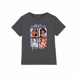 Disney Princess - T-shirt MAIN CHARACTER ENERGY - Enfant (Charbon)
