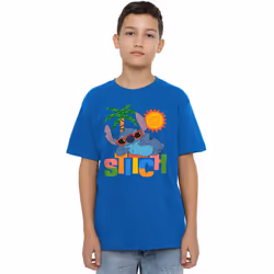 Lilo & Stitch - T-shirt - Enfant (Bleu roi)