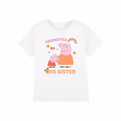 Peppa Pig - T-shirt PROMOTED TO BIG SISTER - Enfant (Blanc)