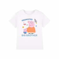 Peppa Pig - T-shirt PROMOTED TO BIG BROTHER - Enfant (Blanc)