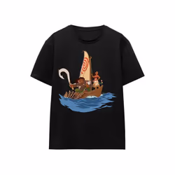 Moana - T-shirt VOYAGE - Adulte (Noir)