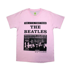 The Beatles - T-shirt WASHINGTON ´64 PROMO - Adulte (Rose / Noir)