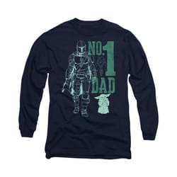 Star Wars: The Mandalorian - T-shirt NO. DAD - Adulte (Bleu marine)