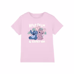 Lilo & Stitch - T-shirt KEEP PALM - Enfant (Rose clair)