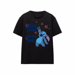 Lilo & Stitch - T-shirt NEW YEAR, HAPPY ME - Adulte (Noir)