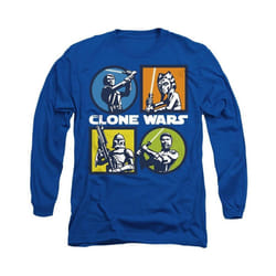 Star Wars - T-shirt CLONE WARS - Adulte (Bleu roi)