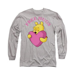 Winnie the Pooh - T-shirt FREE HUGS - Adulte (Gris chiné)