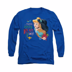 Disney Princess - T-shirt MAKING EVERY DREAM COUNT - Adulte (Bleu roi)