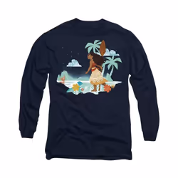 Moana - T-shirt FLAT ISLAND - Adulte (Bleu marine)