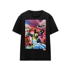 Marvel - T-shirt X-MEN TEAM DEFEND - Adulte (Noir)