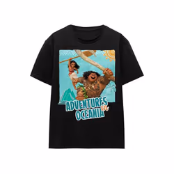 Moana - T-shirt ADVENTURES IN OCEANIA - Adulte (Noir)