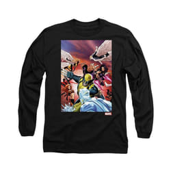 Marvel - T-shirt X-MEN TEAM DEFEND - Adulte (Noir)