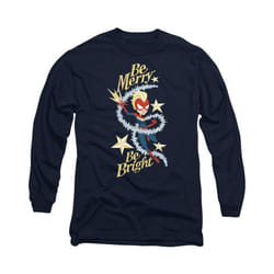 Captain Marvel - T-shirt BE MERRY BE BRIGHT - Adulte (Bleu marine)