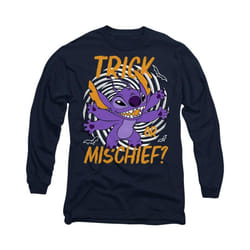 Lilo & Stitch - T-shirt TRICK OR MISCHIEF - Adulte (Bleu marine)