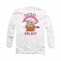 Star Wars: The Mandalorian - T-shirt CUTEST IN THE GALAXY - Adulte (Blanc)