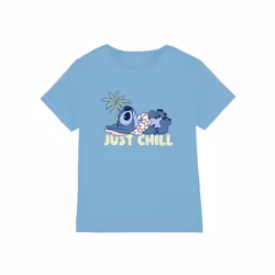 Lilo & Stitch - T-shirt JUST CHILL - Enfant (Bleu ciel)