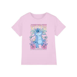 Lilo & Stitch - T-shirt ALL SUMMER LONG - Enfant (Rose clair)