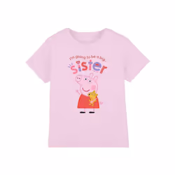 Peppa Pig - T-shirt BIG SISTER - Enfant (Rose clair)
