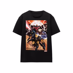 Marvel - T-shirt X-MEN TEAM ATTACK - Adulte (Noir)